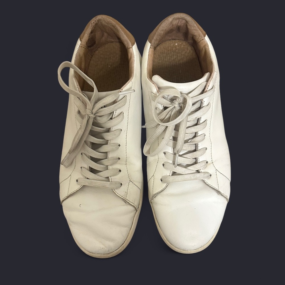 Straight Down The Original | White Leather Men's Shoes | Size: 10